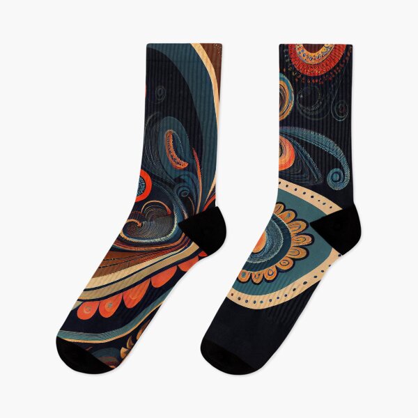 Item preview, Modern Paisley Swirl: Vibrant Abstract Pattern designed and sold by ShadowAndSlate.