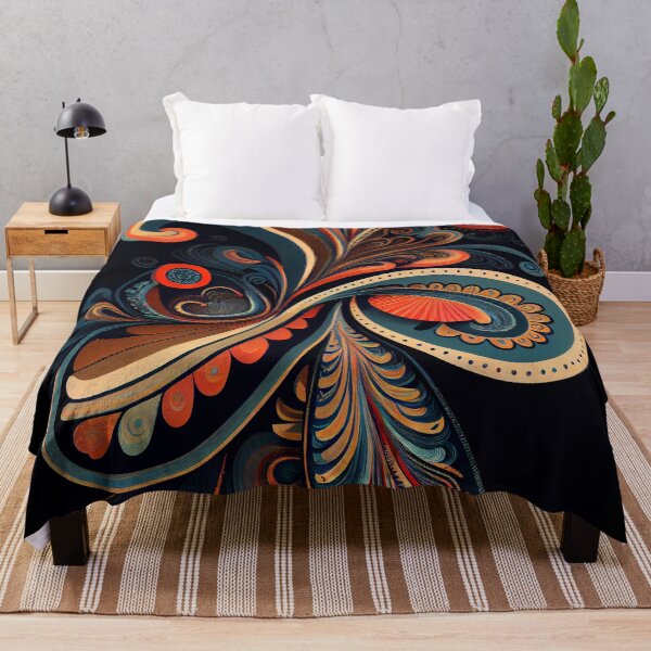 Item preview, Modern Paisley Swirl: Vibrant Abstract Pattern designed and sold by ShadowAndSlate.