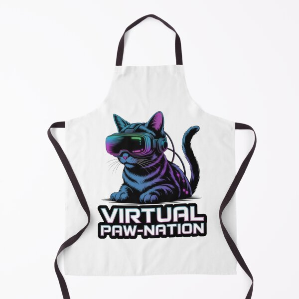 Item preview, Virtual Paw-Nation – Cyber Cat in VR Headset Design designed and sold by EpicMediaShop.