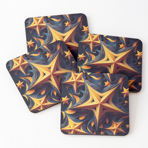 Item preview, Cosmic Glow: Abstract Golden Starfall designed and sold by ShadowAndSlate.
