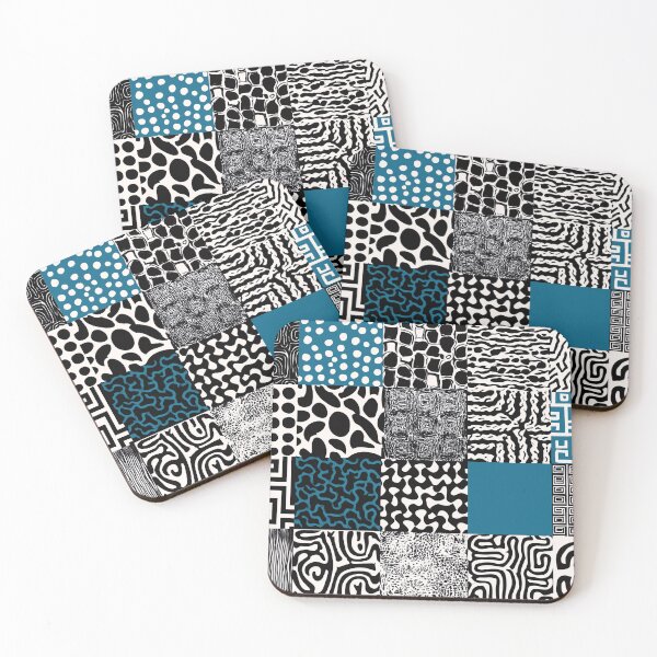 Item preview, Monochrome Pattern Matrix - Black & White Design Grid designed and sold by djovan.