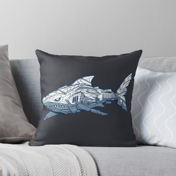 Item preview, A giant great white shark in a mecha, black and white version designed and sold by fifou96.