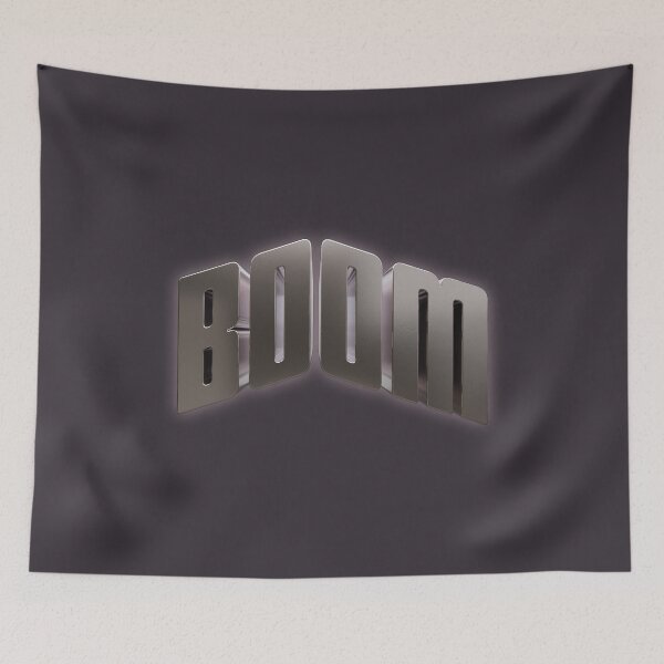 Item preview, Boom Metallic Bold Typography Art designed and sold by trepiu.