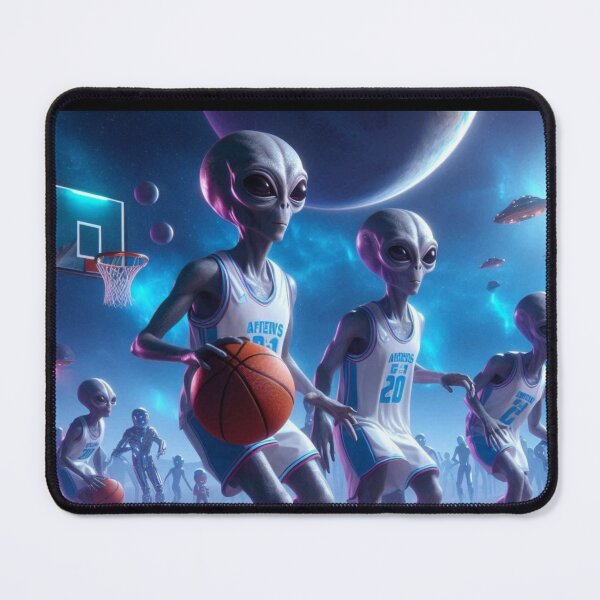 Item preview, aliens playing basketball in space designed and sold by Dogandesighn.