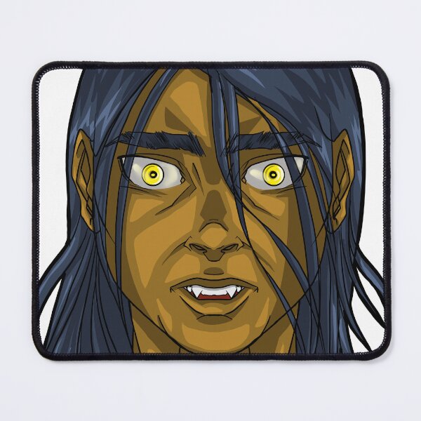 Item preview, Portrait of a man with long hair, golden eyes and long teeth, vampire designed and sold by fifou96.