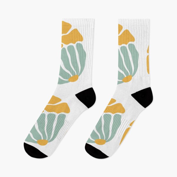 Item preview, Abstract Modern Flowers | Yellow & Blue Bold Botanical Art designed and sold by PopLoom.