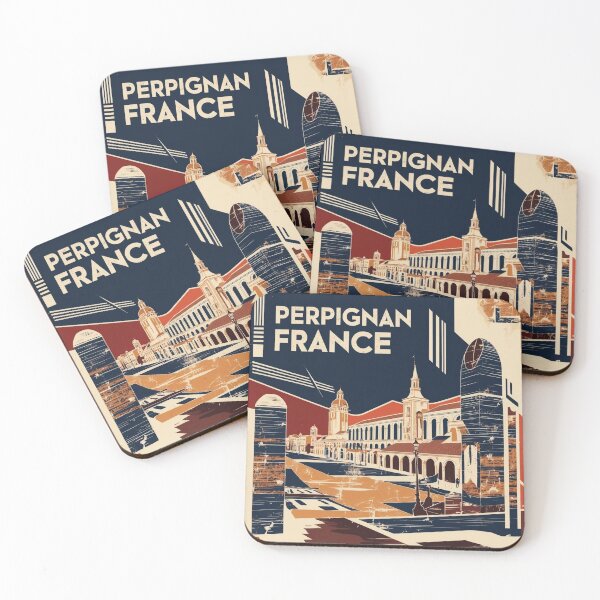 Item preview, Perpignan France 1950s Vintage Travel Tourism designed and sold by TravelersGems.