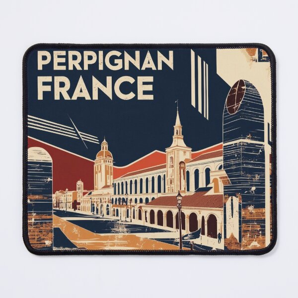 Item preview, Perpignan France 1950s Vintage Travel Tourism designed and sold by TravelersGems.
