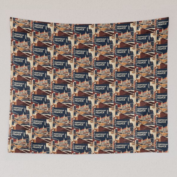 Item preview, Perpignan France 1950s Vintage Travel Tourism designed and sold by TravelersGems.