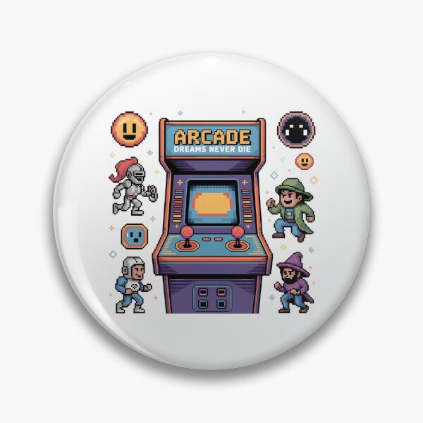 Item preview, Arcade Dreams Never Die Pixel Cabinet Art designed and sold by Printiko.