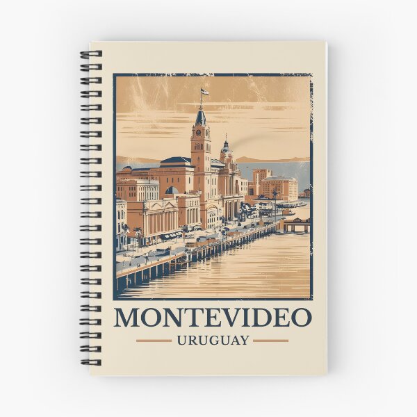 Aperçu de l'œuvre Illustration de voyage vintage de Montevideo, Uruguay créée et vendue par GoodOldVintage.