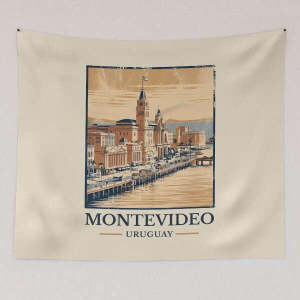 Item preview, A Vintage Travel Illustration of Montevideo - Uruguay designed and sold by GoodOldVintage.