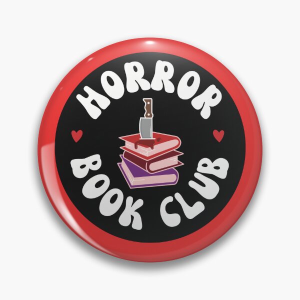 Item preview, Horror Book Club - Cute Dark Goth Badge For Book Lovers designed and sold by chattycreations.