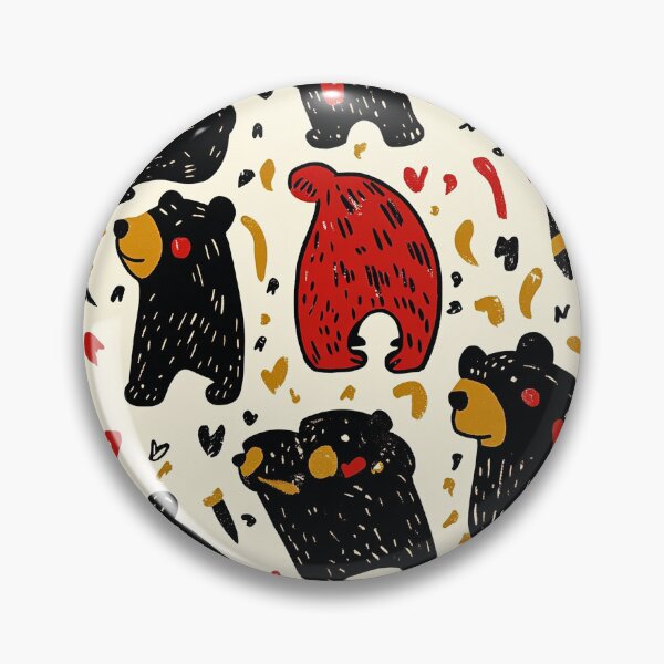 Item preview, Brightly Colored Bear Group Modern Design designed and sold by MidArtForge.
