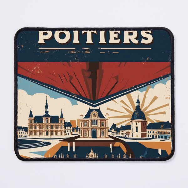 Item preview, Poitiers France 1950s Vintage Travel Tourism designed and sold by TravelersGems.