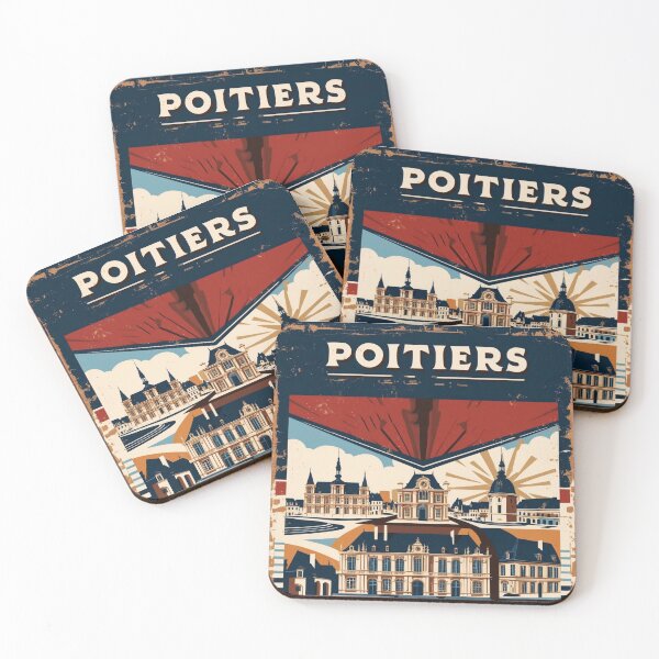Item preview, Poitiers France 1950s Vintage Travel Tourism designed and sold by TravelersGems.