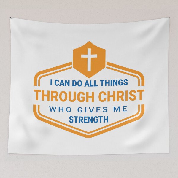 Item preview, I Can Do All Things Through Christ – Bible Verse Christian Shirt & Sticker designed and sold by Billium Halder.