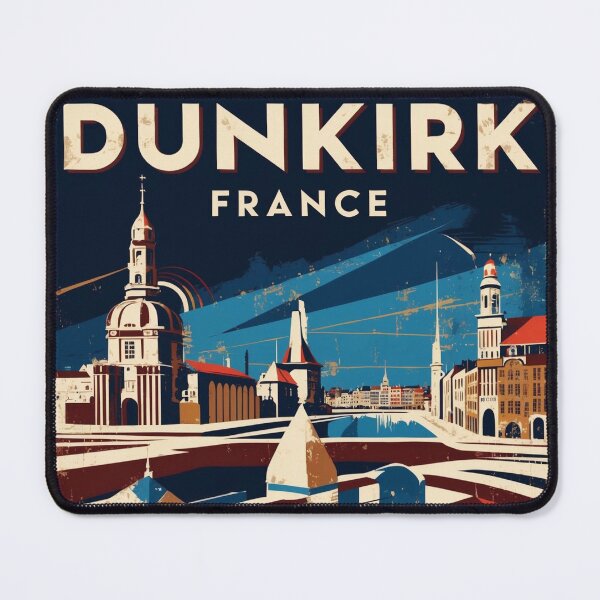 Item preview, Dunkirk France 1950s Vintage Travel Tourism designed and sold by TravelersGems.