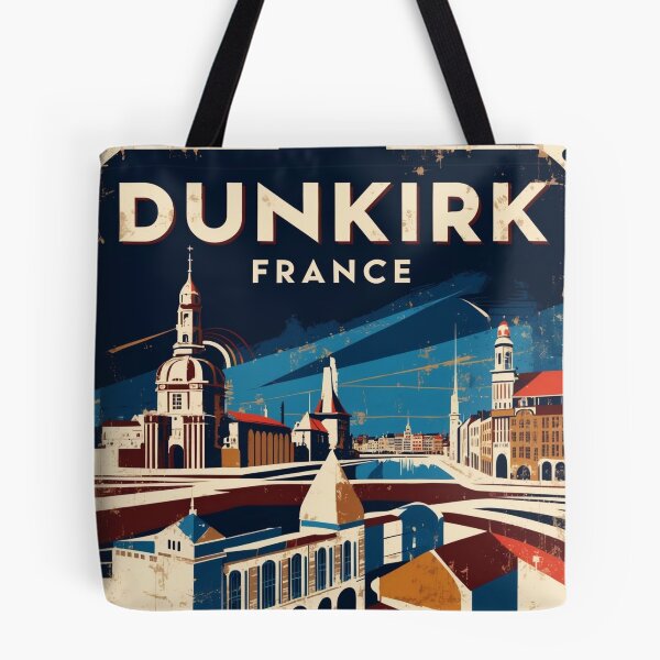 Item preview, Dunkirk France 1950s Vintage Travel Tourism designed and sold by TravelersGems.