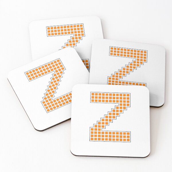 Item preview, Uppercase Z - Orange Pixel Block Character designed and sold by PixelGlyphs.
