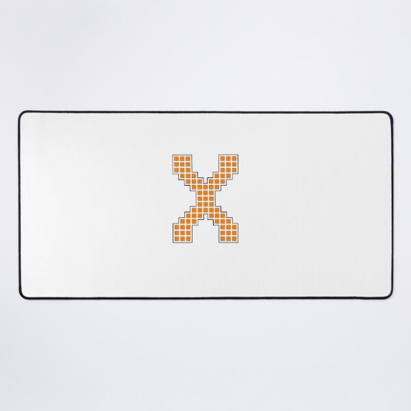 Item preview, Uppercase X - Orange Pixel Block Character designed and sold by PixelGlyphs.