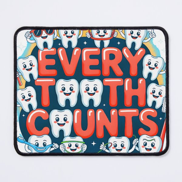 Item preview, Every Tooth Counts – Cute Dental Hygiene Cartoon Design designed and sold by ebada-art.