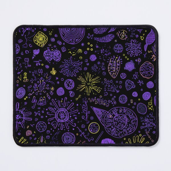 Item preview, Cosmic Doodle Universe - Purple & Gold Abstract Symphony designed and sold by djovan.