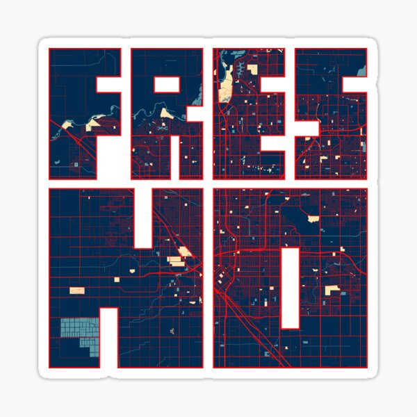 Item preview, Fresno City Map of California, USA - Hope designed and sold by deMAP.