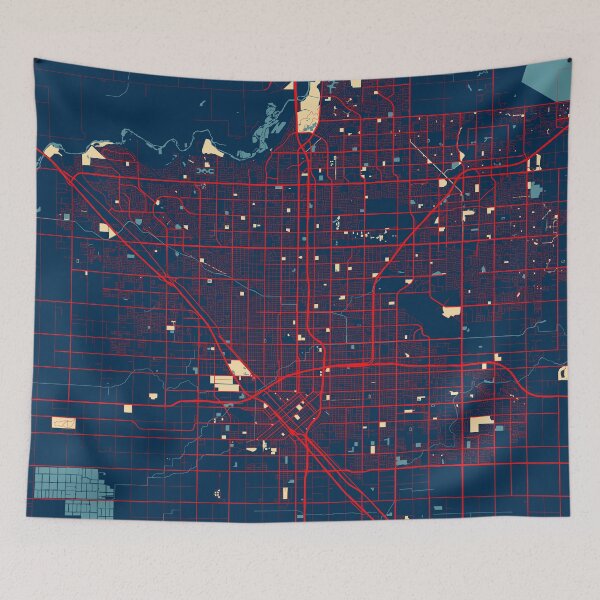 Item preview, Fresno City Map of California, USA - Hope designed and sold by deMAP.