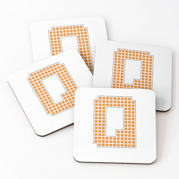 Item preview, Uppercase Q - Orange Pixel Block Character designed and sold by PixelGlyphs.