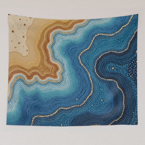 Item preview, Aboriginal Inspired Dot Art - Oceanic Cartography designed and sold by GrinGalore.