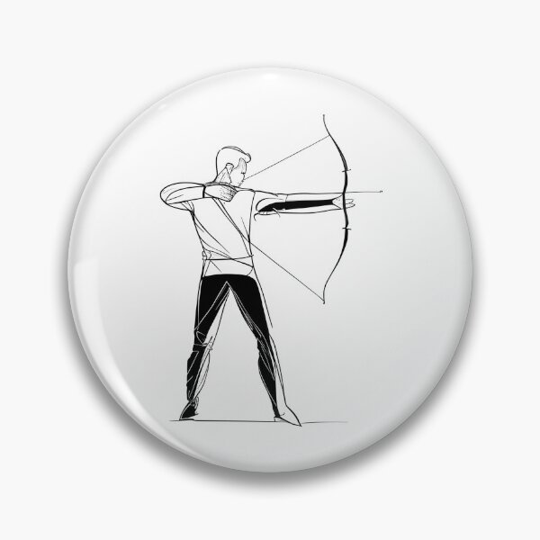 Item preview, Focused Precision: Archer Line Art designed and sold by ShadowAndSlate.