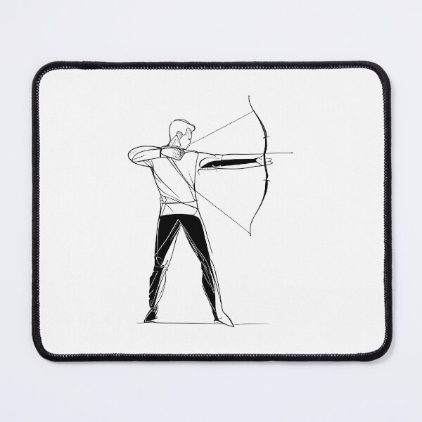 Item preview, Focused Precision: Archer Line Art designed and sold by ShadowAndSlate.