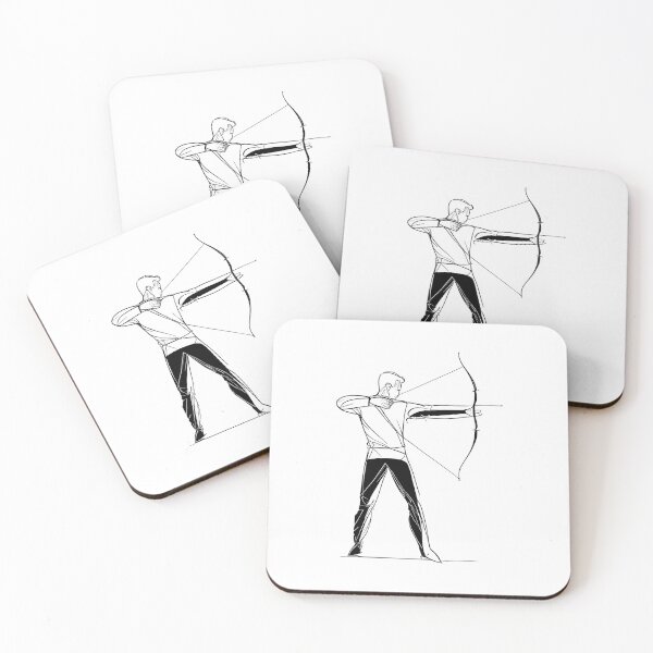 Item preview, Focused Precision: Archer Line Art designed and sold by ShadowAndSlate.