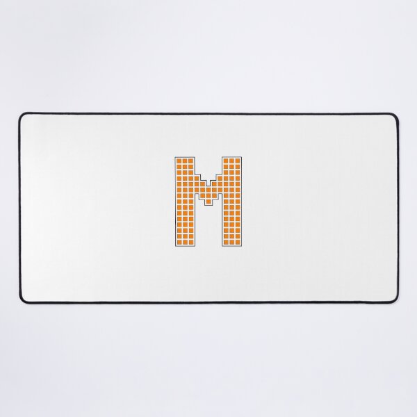 Item preview, Uppercase M - Orange Pixel Block Character designed and sold by PixelGlyphs.