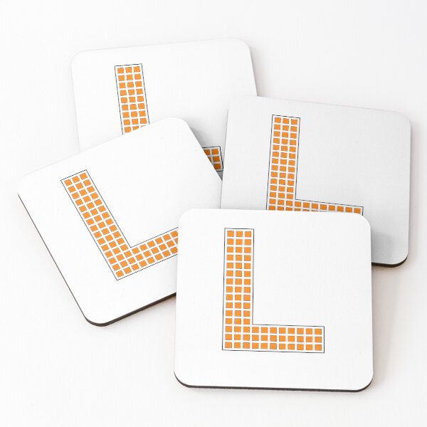 Item preview, Uppercase L - Orange Pixel Block Character designed and sold by PixelGlyphs.