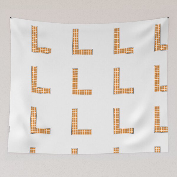 Item preview, Uppercase L - Orange Pixel Block Character designed and sold by PixelGlyphs.