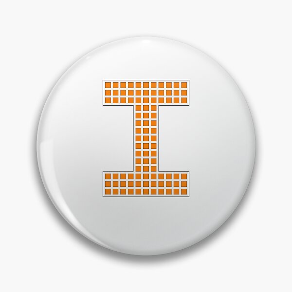 Item preview, Uppercase I - Orange Pixel Block Character designed and sold by PixelGlyphs.