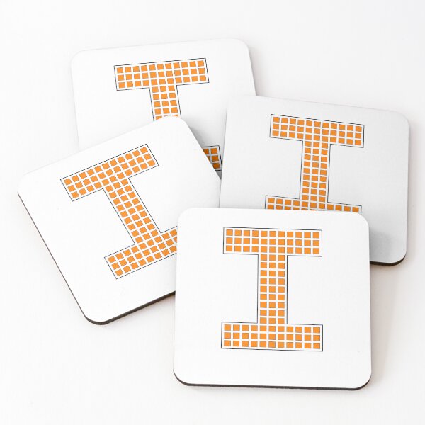 Item preview, Uppercase I - Orange Pixel Block Character designed and sold by PixelGlyphs.