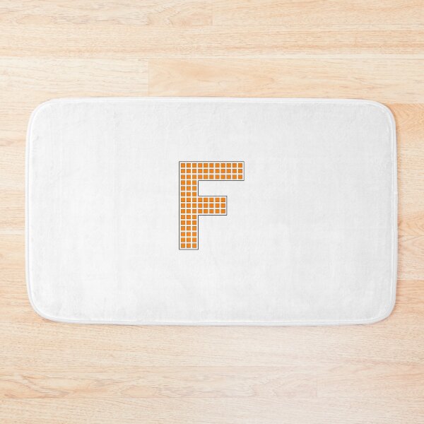 Item preview, Uppercase F - Orange Pixel Block Character designed and sold by PixelGlyphs.
