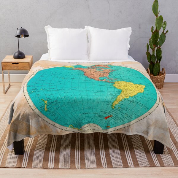 Item preview, Vintage Map of the Western Hemisphere designed and sold by Angry Swan Designs.