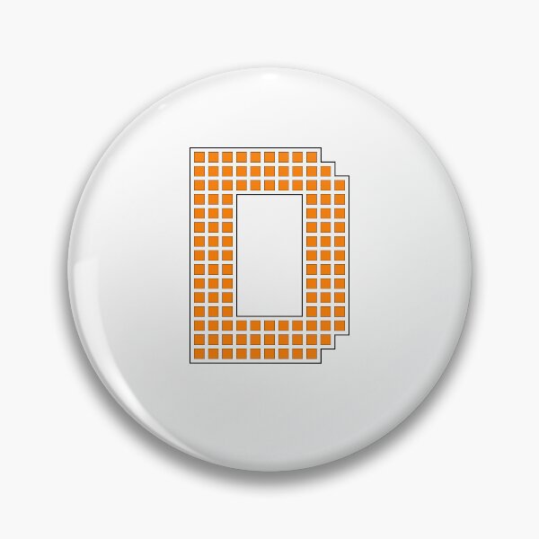 Item preview, Uppercase D - Orange Pixel Block Character designed and sold by PixelGlyphs.