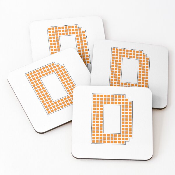 Item preview, Uppercase D - Orange Pixel Block Character designed and sold by PixelGlyphs.