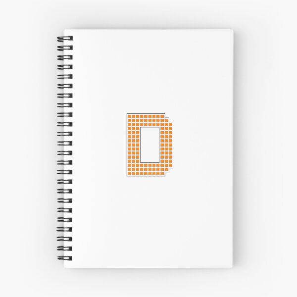 Item preview, Uppercase D - Orange Pixel Block Character designed and sold by PixelGlyphs.
