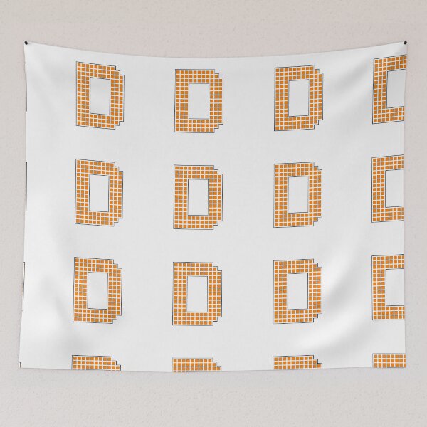 Item preview, Uppercase D - Orange Pixel Block Character designed and sold by PixelGlyphs.