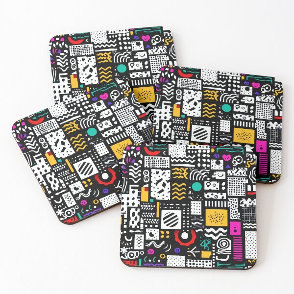 Item preview, Memphis Design Chaos - Retro Pattern Explosion designed and sold by djovan.