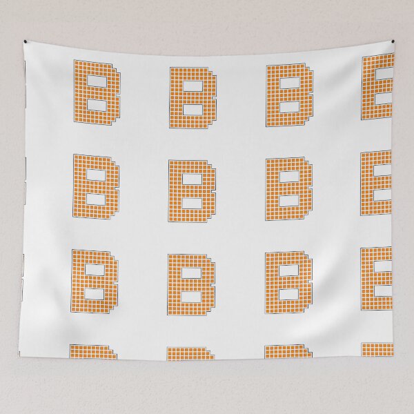 Item preview, Uppercase B - Orange Pixel Block Character designed and sold by PixelGlyphs.