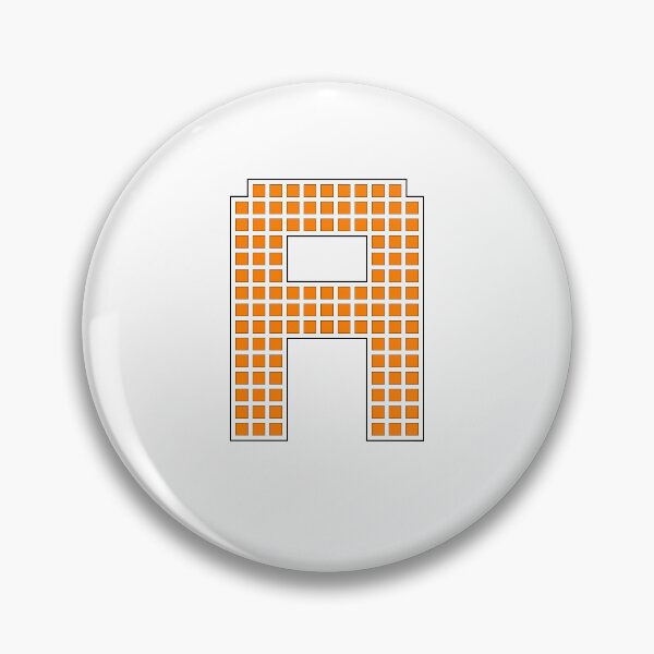 Item preview, Uppercase A - Orange Pixel Block Character designed and sold by PixelGlyphs.