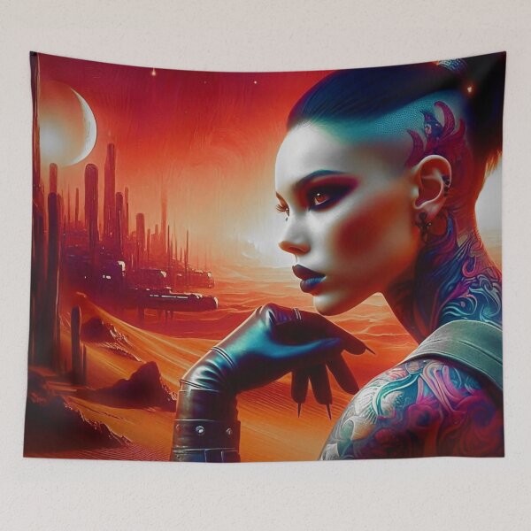 Item preview, "Desert Star Queen - Cosmic Sci-Fi Art" designed and sold by Ghost Archer Illusions.