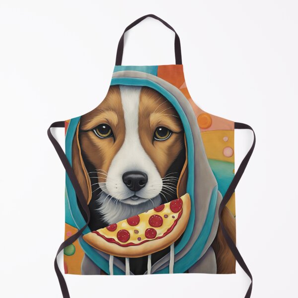 Item preview, Folk Art Puppy eating Pizza designed and sold by Colin Bentham.
